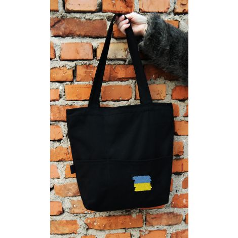 Torba haftowana - shopper z napisem "Rosyjski okręcie wojenny, p*****cie się - 3